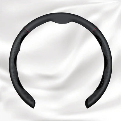 Nexi Customized Car Logo Breathable Ultra-thin 5D Leather & Carbon Car Steering Wheel Cover Universal Fit